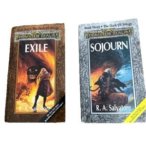 VTG 90s TSR Forgotten Realms: The Dark Elf Trilogy By RA Salvatore Books 2-3 PB
